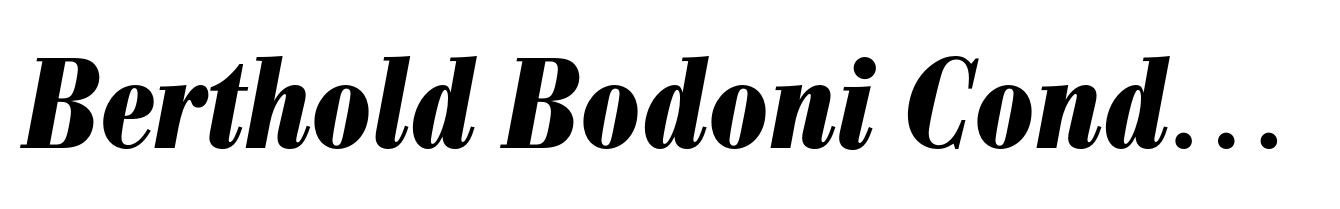 Berthold Bodoni Condensed Bold Italic